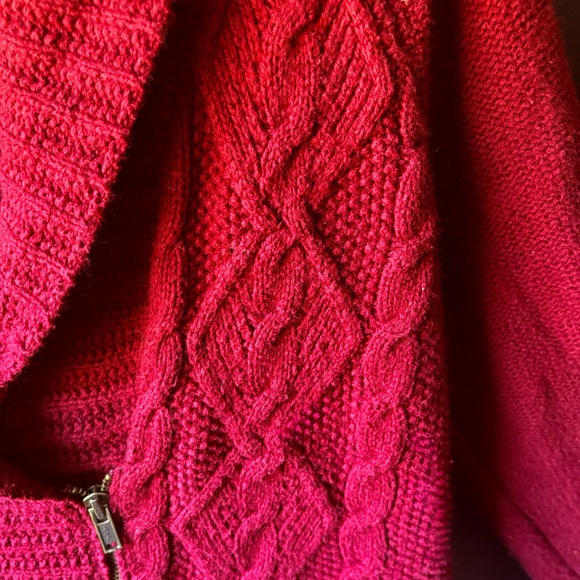 Eddie Bauer Women's Shawl Collar Cardigan - Deep Red - Picture 2 of 6